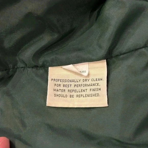 Vintage Eddie Bauer Men Green Plaid Wool Lined Coat Mountain Parka Jacket Large - Picture 9 of 11